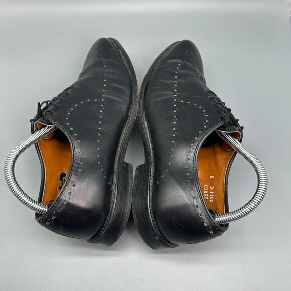 Allen Edmonds Fairfax Men\'s 8 Black Leather Comfort Shoes Lace Up Low Top